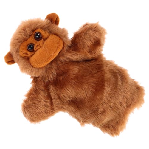 Toddmomy Interaktive Gorilla Handpuppe für Kuscheliges Plüschspielzeug zum Geschichtenerzählen und Rollenspiel Fördert und Feinmotorik Geeignet für Kleinkinder und Junge Mädchen von Toddmomy