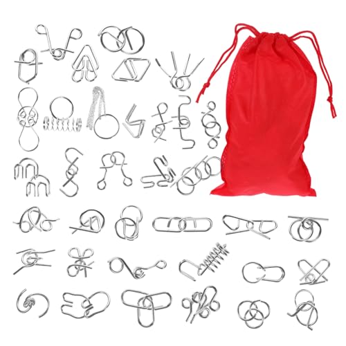 Toddmomy Interaktives Teiliges Metall Puzzle Set Lu Ban Lock Intelligenzspielzeug für Studenten mit Tragetasche Kreativität Kritischem und Problemlösungsfähigkeiten Toddmomy Interaktives Teiliges Metall Puzzle Set Lu Ban Lock Intelligenzspielzeug für Studenten mit Tragetasche Kreativität Kritischem und Problemlösungsfähigkeiten von Toddmomy