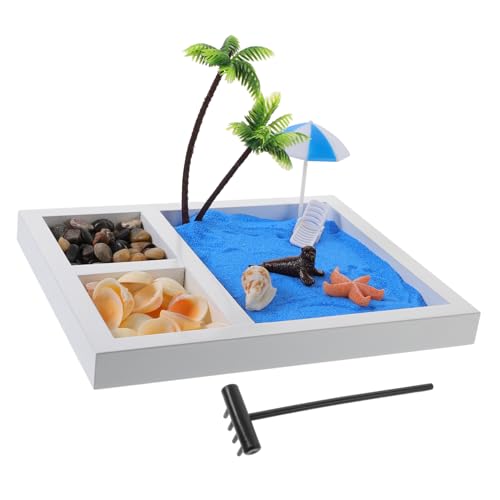 Toddmomy Japanischer Sandgarten Zen Garden Kit Miniatur Stranddeko Mikrolandschaft Tischdekoration für Entspannung und Wohnraumgestaltung Toddmomy Japanischer Sandgarten Zen Garden Kit Miniatur Stranddeko Mikrolandschaft Tischdekoration für Entspannung und Wohnraumgestaltung von Toddmomy