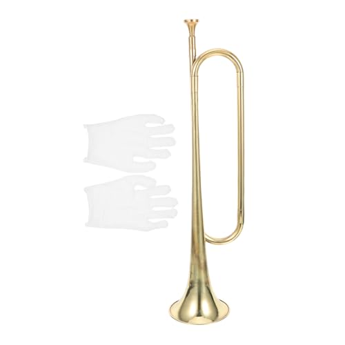 Toddmomy Jugend Trompete Musikinstrument Für Lernspielzeug Für Vorschulkinder Perfektes Für Kleine Musiker Handschuhpaar Glänzendem von Toddmomy