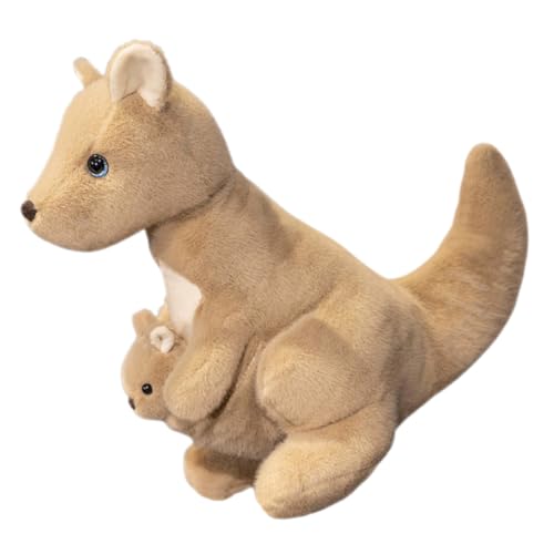 Toddmomy Känguru-Plüschtier Puppe für ausgestopft Stofftier Plüschspielzeug gefälschtes Tier Kuscheltier Spielzeugtier Flauschiges Tier Tierspielzeug Tiere Plüsch PP Baumwolle Khaki von Toddmomy