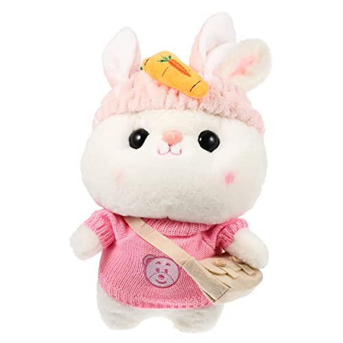 Toddmomy Kaninchen Plüschtier Ausgestopfter Kaninchen Kleiner Stoffhase entzückendes Stoffkaninchen Kinderspielzeug dekorativer Stoffhase Hasenspielzeug Kuscheltiere PP Baumwolle von Toddmomy