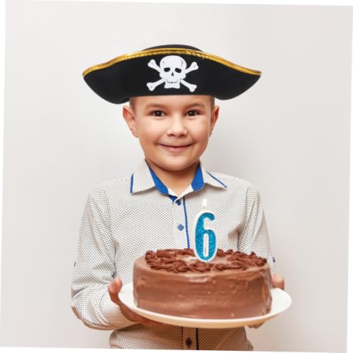 Toddmomy Karneval Piratenhut mit Goldenem Rand Dreieckige Cosplay Kopfbedeckung für Geeignet für Halloween Kostüm und Themenpartys Festliches Accessoire für Piraten Verkleidungen Toddmomy Karneval Piratenhut mit Goldenem Rand Dreieckige Cosplay Kopfbedeckung für Geeignet für Halloween Kostüm und Themenpartys Festliches Accessoire für Piraten Verkleidungen von Toddmomy
