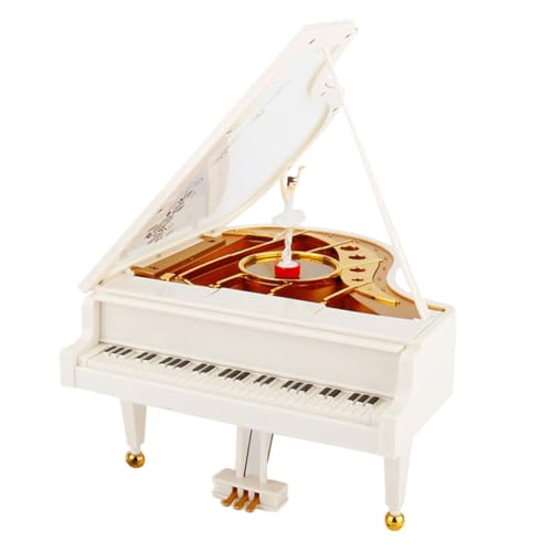 Toddmomy Kastenförmige Retro Tanzfigur Miniatur Ballerina Ballett Klavier Tanzen Gold Vintage Drehbar Dekorativ Klassischer Stil Instrument Musik Haushaltsmelodie von Toddmomy