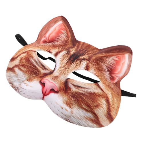 Toddmomy Katzenmaske Für Halloween Cosplay Niedliche Tier Halbgesichtsmaske – Bequemes Party Accessoire Für Maskenbälle Und Verkleidungsveranstaltungen von Toddmomy