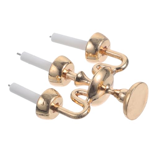 Toddmomy Kerzenhalter Modell Mini Von Haltern Puppenhaus Kerzenständer Kleine Säule Kerzenhalter Zubehör Hochzeit Kerzenständer Halter Weichgummi Golden von Toddmomy