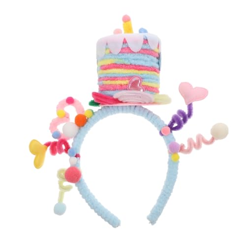 Toddmomy Kindergeburtstagsstirnband Geburtstagstorte Stirnband Geburtstag Stirnbänder Geburtstagsfeier Stirnbänder Plüsch Party Erste Alles Zum Geburtstag Stirnband Tiara Krone Flanell von Toddmomy