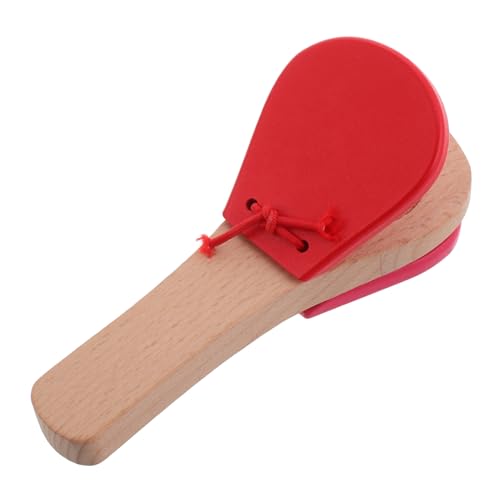 Toddmomy Kindermusikinstrument Traditionelle Schlaginstrumente Kastagnetten Und Rhythmus Kastagnettenklöppel Kindermusikinstrument Kastagnetten Für Astanetten Zum Üben Holz Rot von Toddmomy