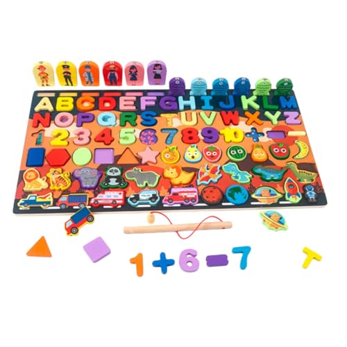 Toddmomy Kinderpuzzle Mehrfarbiges Intelligenzspielzeug mit Zahlen und Formen für Jahre Frühförderung Lernspielzeug Pädagogisch und Hautfreundlich von Toddmomy