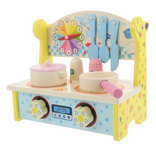 Toddmomy Kinderspielküche aus Holz mit Herd und Realistischen Kochutensilien Montessori Küchenzubehör für Kleinkinder Multifunktionales Spielset Kreativität und Motorischen Fähigkeiten von Toddmomy