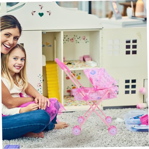 Toddmomy Kinderwagen Puppenwagen mit Verdeck Bewegliches Puppenwagen Modell für Mädchen Jungen Realistisches Rollenspiel zur Kreativen Kinderunterhaltung Toddmomy Kinderwagen Puppenwagen mit Verdeck Bewegliches Puppenwagen Modell für Mädchen Jungen Realistisches Rollenspiel zur Kreativen Kinderunterhaltung von Toddmomy