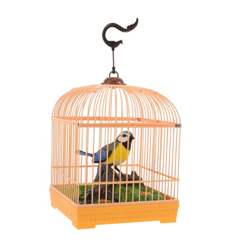 Toddmomy Klangaktiviertes Vogelspielzeug Im Käfig Interaktiver Realistischer Zwitschernder Vogel Mit Geräuscherkennung Batteriebetrieben Für Dekorativer von Toddmomy