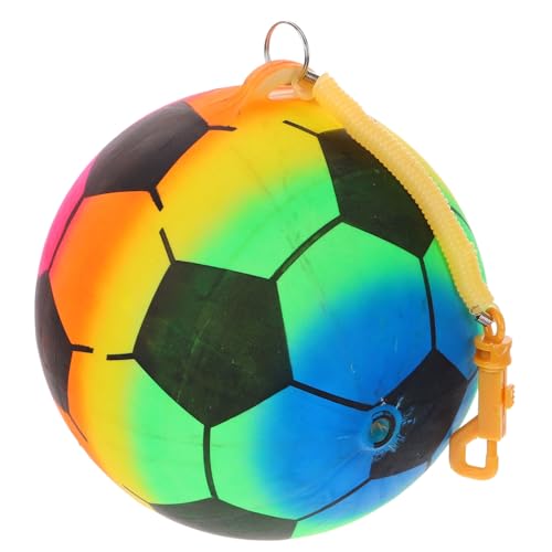 Toddmomy Kleiner Aufblasbarer Fußball mit Federseil und Griff Bunter Spielball für Kleinkinder für Kindergartenaktivitäten und Outdoor Spaß Leicht und Tragbar Toddmomy Kleiner Aufblasbarer Fußball mit Federseil und Griff Bunter Spielball für Kleinkinder für Kindergartenaktivitäten und Outdoor Spaß Leicht und Tragbar von Toddmomy