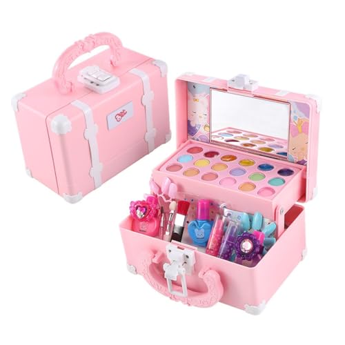 Toddmomy Kleines Mädchen Make Up Set Wasserlösliches Kosmetikspielzeug für Lidschatten Rollenspiele und Kreative Aktivitäten Geeignet von Toddmomy