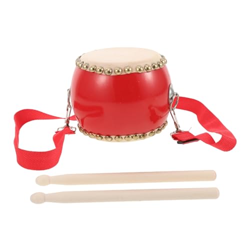 Toddmomy Kleines Schlagzeug Set mit Tragriemen und Trommelstöcken für Kleinkinder zur Frühen Musikausbildung Handgefertigt für Rhythmische und Kreative von Toddmomy