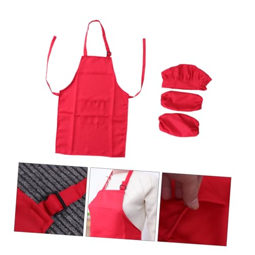 Toddmomy Kochschürze Set mit Hut und Ärmelstulpen Mittlere für Jahre Roter Kochkostüm für Backen Malen Kochen und Party Pflegeleichter Dicker Stoff Role Play Zubehör Toddmomy Kochschürze Set mit Hut und Ärmelstulpen Mittlere für Jahre Roter Kochkostüm für Backen Malen Kochen und Party Pflegeleichter Dicker Stoff Role Play Zubehör von Toddmomy