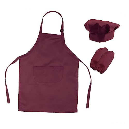 Toddmomy Kochset Mit Hut Schürze Und Ärmeln Komplettes Küchen Set Für Jahre Zum Backen Und Weinrot Toddmomy Kochset Mit Hut Schürze Und Ärmeln Komplettes Küchen Set Für Jahre Zum Backen Und Weinrot von Toddmomy