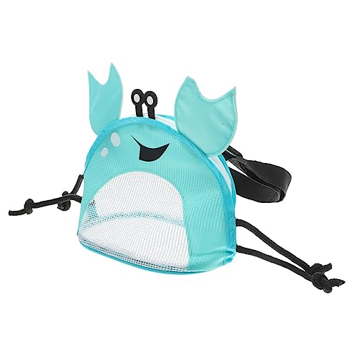 Toddmomy Aufbewahrungstasche für Kinder Netz Reisetasche Verstellbare Schultergurte Atmungsaktives Netzdesign für Strandspielzeug und Muschelsammeln von Toddmomy