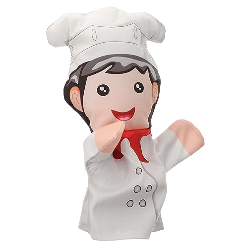 Toddmomy Kreative Koch Handpuppe aus Plüsch für Realistische Figurenspielzeug Weiches Fingerpuppenspielzeug für Storytelling und Interaktives für Kleinkinder von Toddmomy