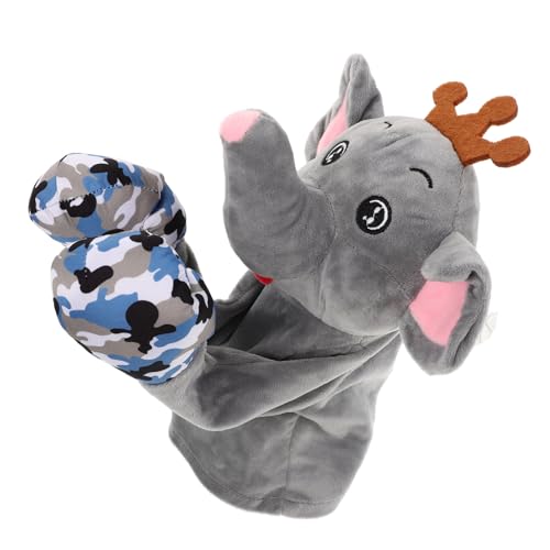 Toddmomy Kreative Tier Handpuppe mit Sound für Interaktive Boxenden Elefant Handpuppe Fördert Kreatives und Geschichtenerzählen Batterien Nicht Enthalten von Toddmomy