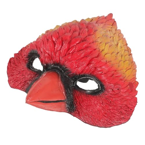 Toddmomy Kreative Vogelkopfmaske für Karneval Rote Tiergesichtsmaske Hautfreundlich und Atmungsaktiv für Maskenbälle Halloween und Kostümpartys von Toddmomy