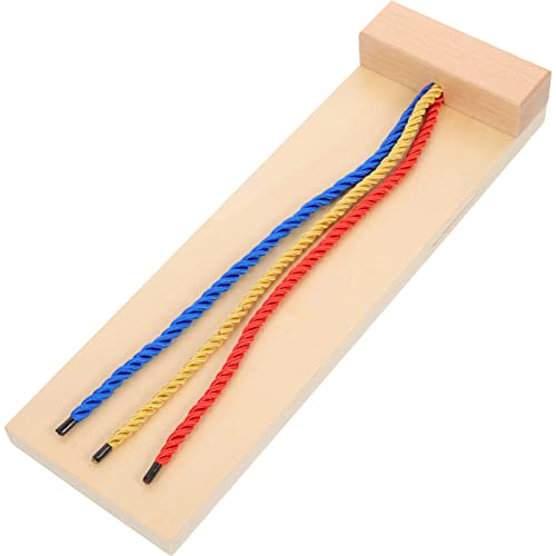 Toddmomy Kreatives Holzspielzeug für Mädchen Lernspielzeug zum Zöpfe Flechten Kognitives Motorischen Fähigkeiten Activity Toy von Toddmomy