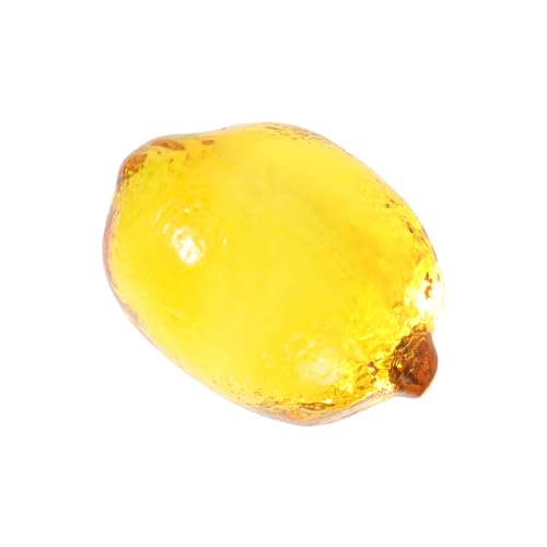 Toddmomy Kristallverzierungen Obststatue Desktop-Ornamente Aus Kristall Dekorative Kunstfrüchte Für Die Küchentheke Kristallfiguren Früchte Fallen Künstliche Früchte Zitronenornament Yellow von Toddmomy