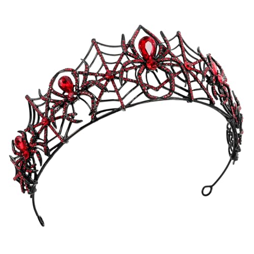 Toddmomy Krone Haarschmuck Halloween-Cosplay-zubehör Haarreifen Für Halloween Geburtstagskronen Für Frauen Mittelalterliches Zubehör Geburtstagskönigin -Krone Partystirnband Legierung von Toddmomy