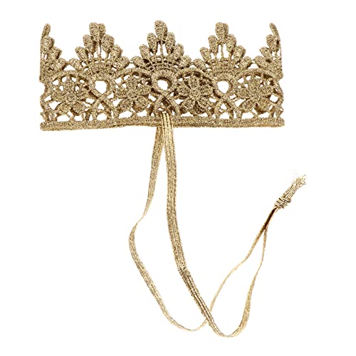 Toddmomy Kronen Haarband Goldene Geburtstagskrone für Junge Mädchen Kreatives Foto Requisit Elegantes Tiara Stirnband für Geburtstagsfeiern Babyfotos und Partyauftritte von Toddmomy