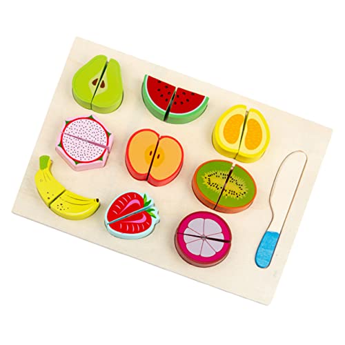 Toddmomy Küchen Spielset für Obstschneide Lustige Rollenspielküche Kognitive Lernspielzeuge für Mädchen Lehrreiche Früchte und Gemüse für Kreatives von Toddmomy