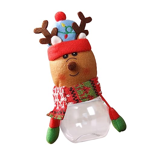 Toddmomy Kunststoff-Bonbongläser Vorratsglas Für Lebensmittel Geschenk-Süßigkeitsboxen Weihnachtsmann-Süßigkeitsbox Kekse Aufbewahrungsorganisator Cartoon-Geschenkbox Zuckerdose von Toddmomy