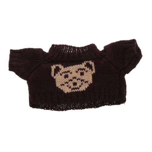 Toddmomy Kuscheliger Bären Pullover Puppenkleidung aus Baumwolle Weiches Plüsch Outfit für Stofftiere Niedlicher Kuscheltier Hoodie für Puppen Vielseitiges Spielzeugzubehör in Braun von Toddmomy