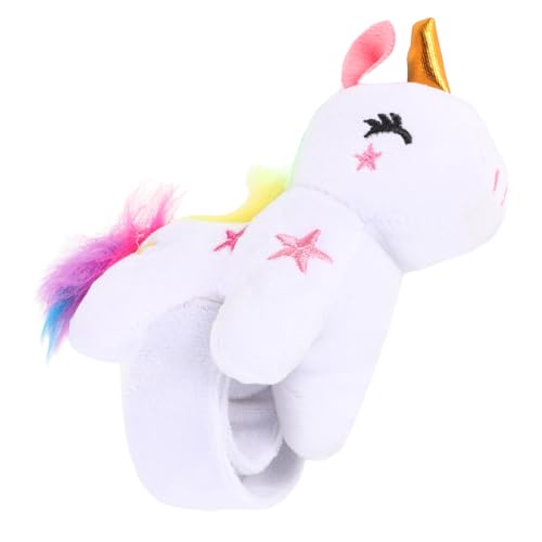 Toddmomy Kuscheliges Einhorn Slap Armband aus Plüsch mit Weiches Strapazierfähiges Schnapparmband für Sicher und Bequem als Partydekoration und von Toddmomy