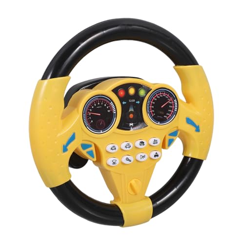 Toddmomy Lenkradspielzeug Für Interaktives Spielzeuglenkrad Mit Saugnapf Musik Und Geräusche Für Fantasievolles Lernspielzeug Für Kleinkinder Gelbes Design von Toddmomy
