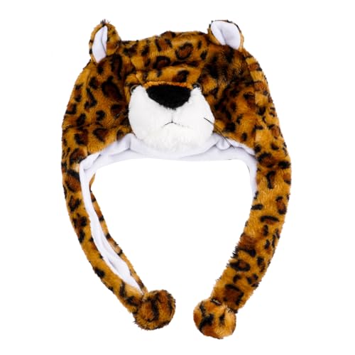 Toddmomy Leoparden Kostüm Tiermütze aus Plüsch Leicht und Bequem Kreative Festliche Kopfbedeckung für Erwachsene Karneval Party Cosplay Performance Toddmomy Leoparden Kostüm Tiermütze aus Plüsch Leicht und Bequem Kreative Festliche Kopfbedeckung für Erwachsene Karneval Party Cosplay Performance von Toddmomy