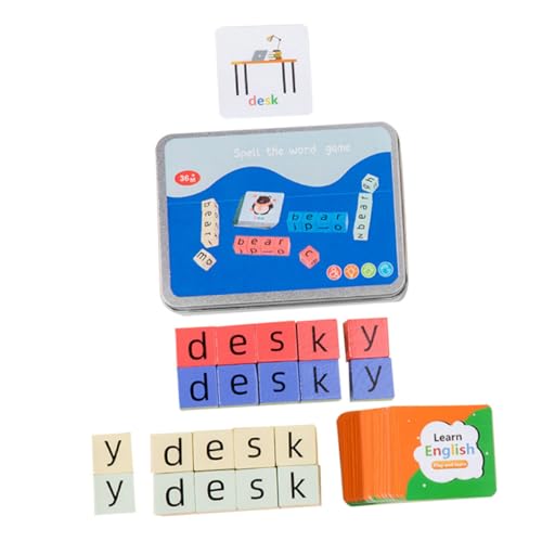 Toddmomy Lernspielzeug Buchstaben Puzzle Teiliges Alphabet Spiel mit Bildkarten Pädagogisches Rechtschreibspiel Kognition Hand Auge Koordination und Eltern Junge Mädchen Beziehung von Toddmomy