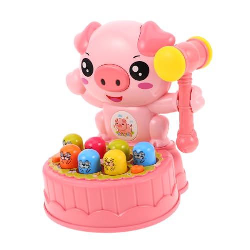 Toddmomy Lernspielzeug Hammer für Jahre Interaktives Whack A Pig Spiel Motorische und Koordination Bunte Cartoon-Designs für Jungen Mädchen Pädagogisches Geburtstagsgeschenk von Toddmomy