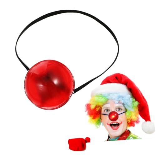 Toddmomy Leuchtende Rote Clownnase mit Elastikband Spaßige Karneval Dekoration für Kostüme Partys und Halloween für Aufführungen und Circus Events Toddmomy Leuchtende Rote Clownnase mit Elastikband Spaßige Karneval Dekoration für Kostüme Partys und Halloween für Aufführungen und Circus Events von Toddmomy