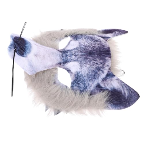 Toddmomy Lustige Halloween Wolf Maske Halbgesichts Tiermaske mit Realistischem Design für Kostümparty Karneval Erwachsene und Dekorative Tierkopfmaske für Gruselige Verkleidung von Toddmomy