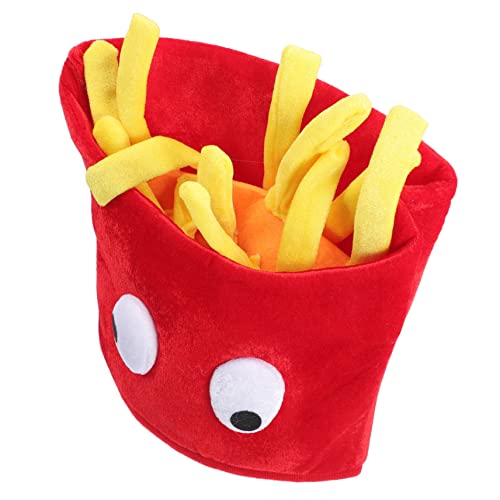 Toddmomy Lustiger Pommes Hut für Karneval Cosplay und Fotorequisiten Cartoon Kopfbedeckung aus Bequemen Materialien für Partys und Kreative Auftritte von Toddmomy