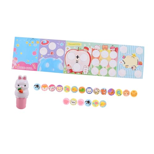 Toddmomy Magischer Kinderstempelset mit Cartoon Motiven Selbstfärbend Genderneutral für Jungen und Mädchen für DIY Bastelprojekte Scrapbooking und Belohnungsspielzeug von Toddmomy
