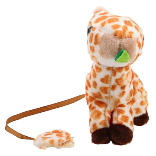 Toddmomy Magnetpuppe auf Schulter Giraffe Nettes Giraffe Plüschspielzeug Giraffe Schulterprop Kinderpartykostüm Realistisches Tier -Schulterspielzeug Schulterplüsch Light Brown von Toddmomy