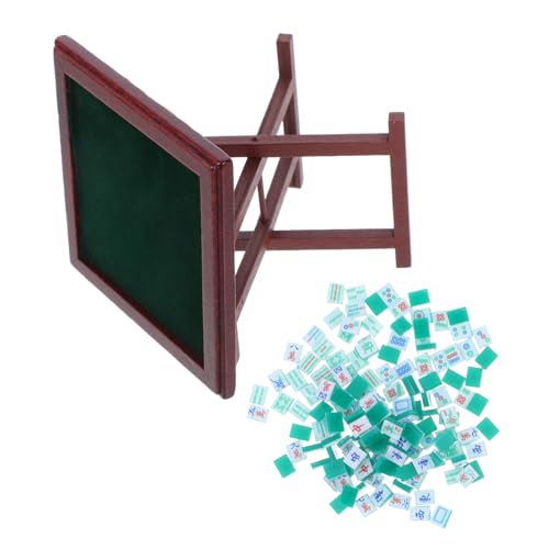 Toddmomy Mahjong und Mahjong Set für Puppenhaus Realistisches Möbelstück für Puppendekoration und Sammlerstücke Perfektes Toddmomy Mahjong und Mahjong Set für Puppenhaus Realistisches Möbelstück für Puppendekoration und Sammlerstücke Perfektes von Toddmomy