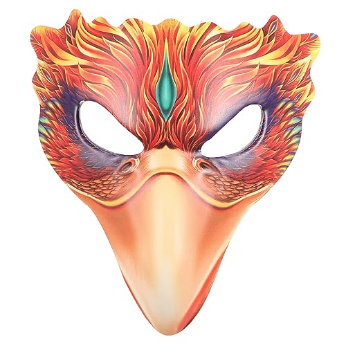 Toddmomy Maskerade Maske für Halloween Kreative Vogelmaske aus PU für Kostümpartys Leicht Tragbar mit Augenlöchern Langlebig und Elegant für Cosplay und Feste von Toddmomy