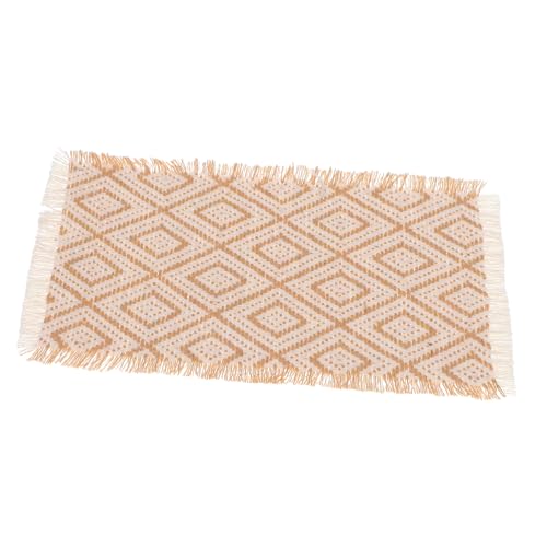 Toddmomy Maßstab Handgefertigt Handgewebter Mini Teppich Ornament Traditionell Inspiriert Dekoration für Kleine Puppenhäuser von Toddmomy