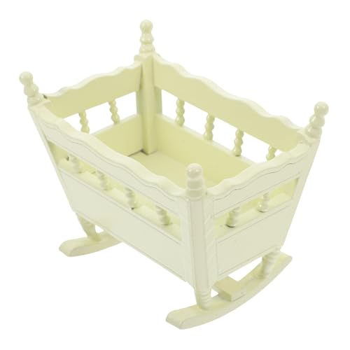 Toddmomy Maßstab Handgefertigtes Mini Puppenbett Geeignet für Puppenhaus Schlafzimmer Detaillierte Miniatur Möbel für Kinderzimmer Dekoration von Toddmomy