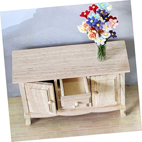 Toddmomy Maßstab Miniatur Schrank für Puppenhaus Robustes Holz Vielseitig als Dekoration und DIY Modell Leicht und Langlebig für Puppenstuben und Fotorequisiten von Toddmomy