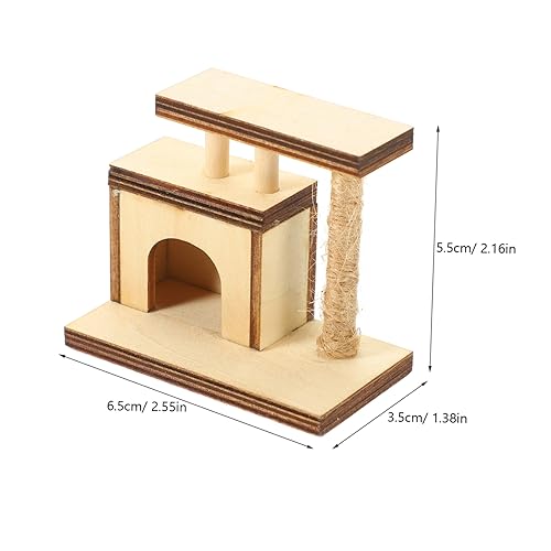 Toddmomy Maßstab Realistisches Katzen Klettergerüst Modell Handgefertigt für Puppenhaus Dekoration und Kreatives Spiel von Toddmomy