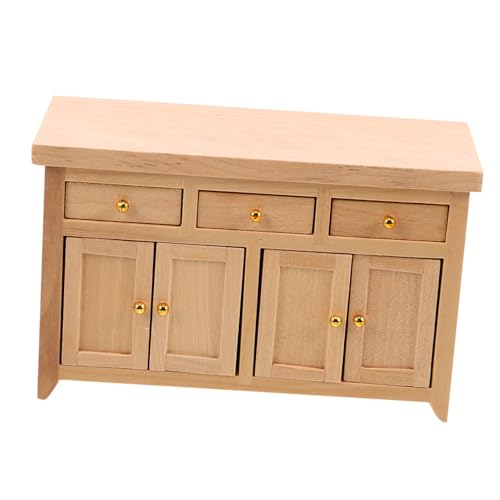 Toddmomy Miniaturküche Puppenhausmöbel Schubladenschrank Aus Holz Maßstab Puppenhauszubehör Miniaturmöbel Unfertige Puppenhausmöbel Kleine von Toddmomy