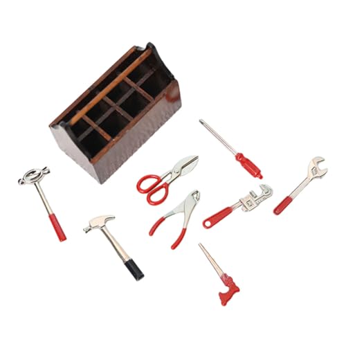 Toddmomy Maßstab Teiliges Miniatur Werkzeugsortiment Holzbox Leichte Detailgetreue Puppenhaus Werkzeuge für DIY Dekoration Toddmomy Maßstab Teiliges Miniatur Werkzeugsortiment Holzbox Leichte Detailgetreue Puppenhaus Werkzeuge für DIY Dekoration von Toddmomy